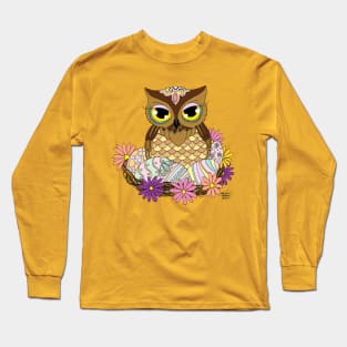 Easter Eggs Owl Long Sleeve T-Shirt